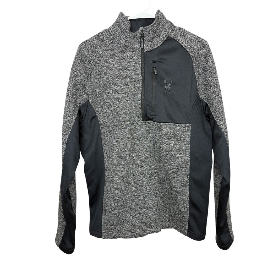 Spyder Mens 1/4 Zip Pullover Size Large Fleece Lined Jacket